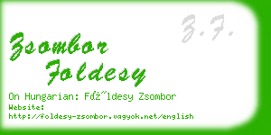 zsombor foldesy business card